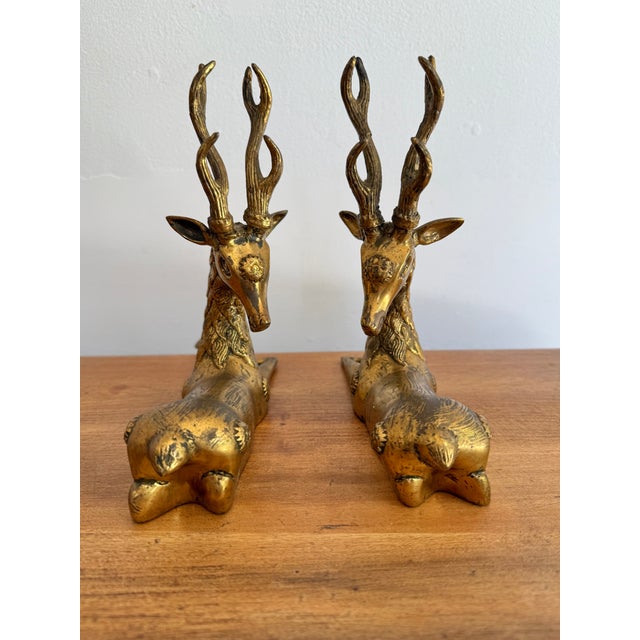 1980s 1980s Brass Reindeer Pair For Sale - Image 5 of 7