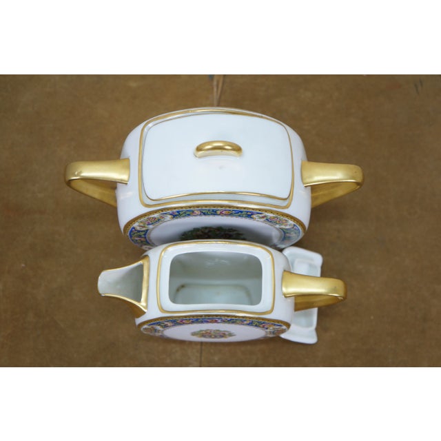 Antique Art Deco TLB Limoges Touze Lemaître Frères & Blancher Tea Coffee Set- 11 Pieces For Sale - Image 12 of 12