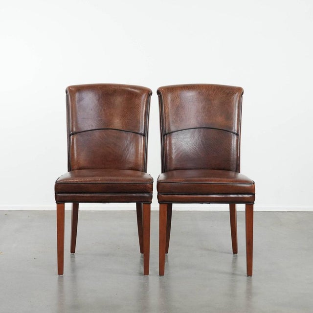 Dining Chairs in Sheepskin Leather, Set of 2 For Sale - Image 13 of 13