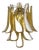 Vintage Italian Murano Wall Lights with Caramel Lattimo Glass Petals in the Manner of Mazzega, 1990, Set of 2 For Sale