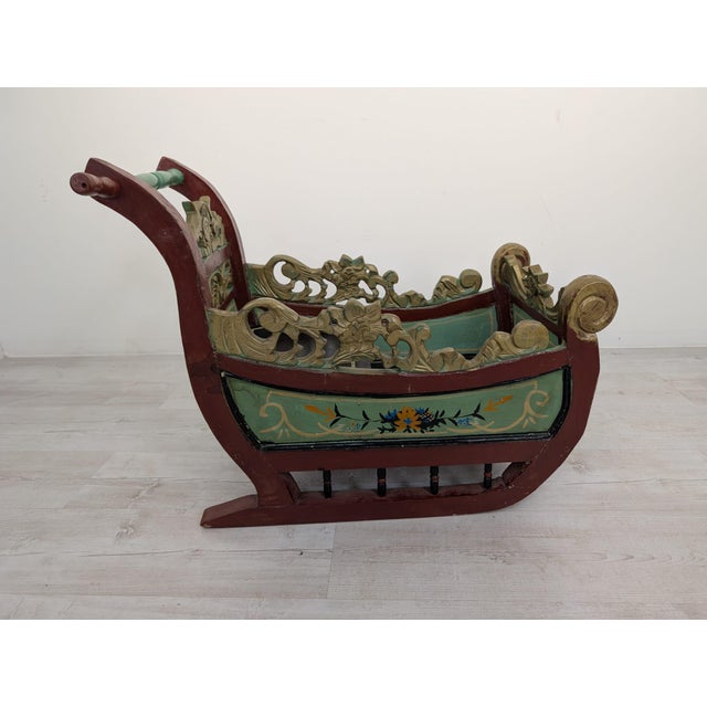 Decorative Sleigh in Wood, 1970s For Sale - Image 14 of 17