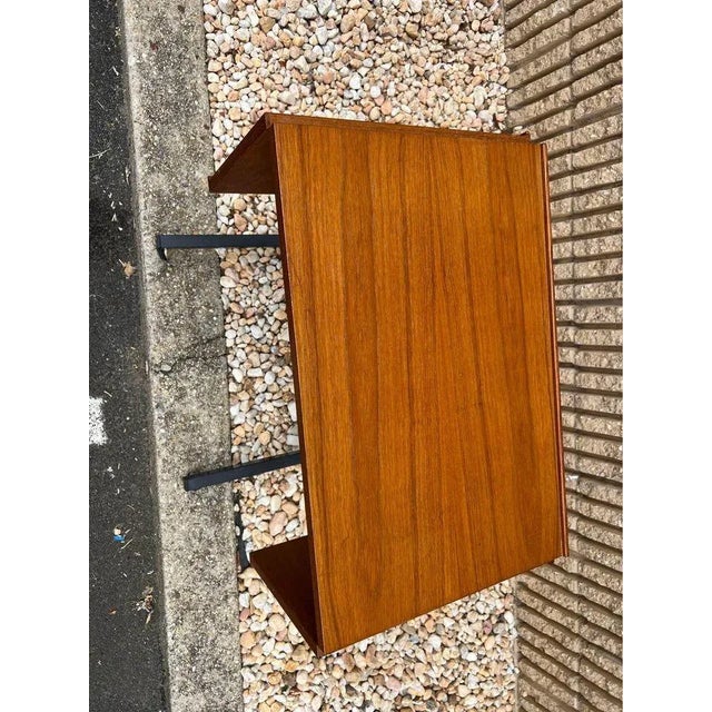 Wood Mid Century Danish Trolley Table Architect Table Desk Possibly by Elmo 1960s. For Sale - Image 7 of 11