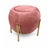 A pouf with a sculptural and contemporary design, characterized by soft, enveloping shapes. The pink velvet upholstery...