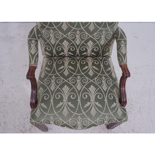 Pair Southwood Newly Upholstered Chippendale Armchairs For Sale - Image 10 of 18