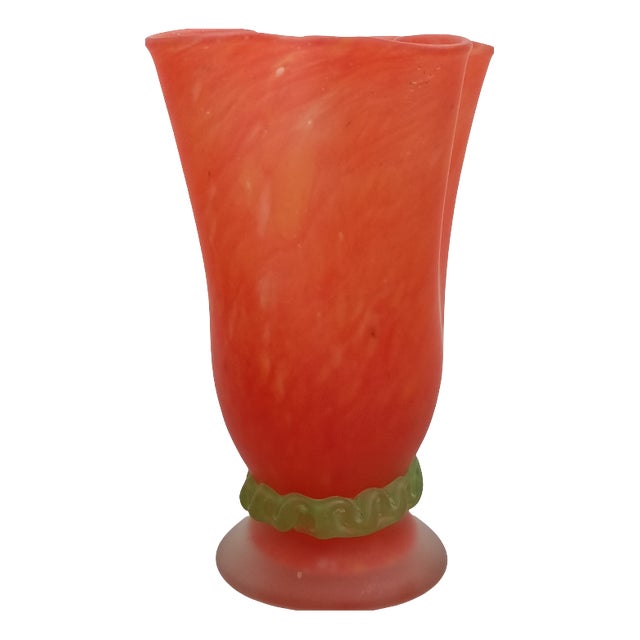 Large Pâte de Verre Vase, France, 1960s For Sale