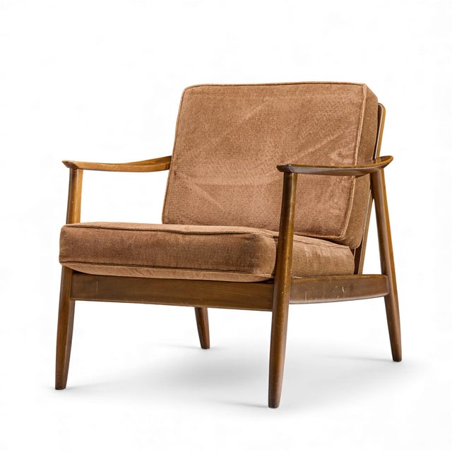 Folke Ohlsson for Dux Model 247 Mid Century Walnut and Cane Lounge Chairs - Pair For Sale In Chicago - Image 6 of 13