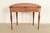 Baker Furniture Style Antique Federal Flame Mahogany Flip Top Demilune Console Game Table, Circa 1920s For Sale - Image 13 of 14