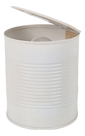 Pop Art White Metal Can Table Lamp by Vrieland, 1970s