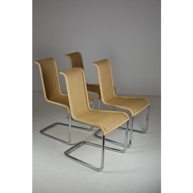 B20 Cane and Chrome Cantilever Dining Chairs by Axel Bruchhäuser for Tecta Set of 4, 1990s, Set of 4 For Sale - Image 8 of 11