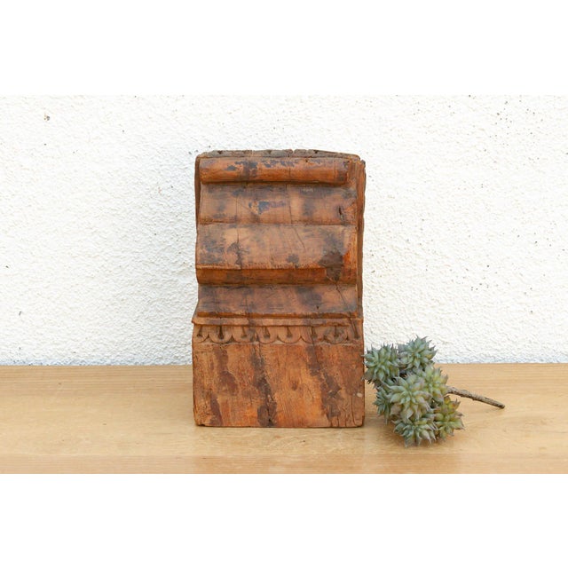 Standing at 11 inches, this authentic antique corbel fragment is a definitive expression of Organic Minimalist luxury....