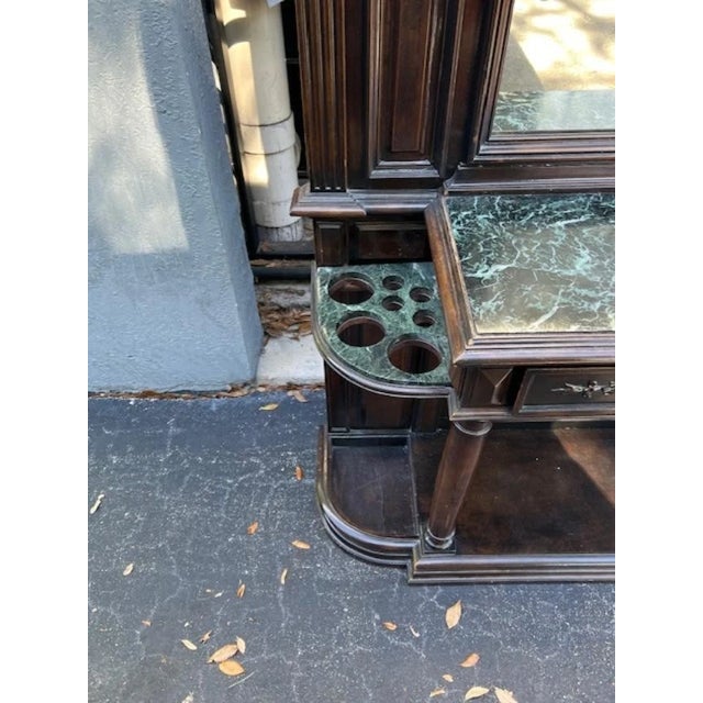 Wood Large Walnut Antique Carved French Hall Umbrella Stand For Sale - Image 7 of 10