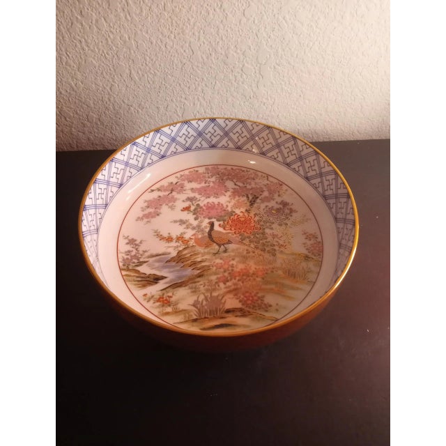 Ceramic 1960s Vintage Japanese Toyo Amari Art Decorative Bowl For Sale - Image 7 of 7