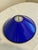 Blue Postmodern German Holtkötter Satin Nickel & Cobalt Blue Glass Desk Lamp For Sale - Image 8 of 12
