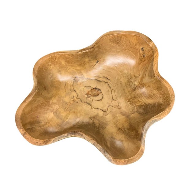 2010s Medium Wooden Bowl For Sale - Image 5 of 5