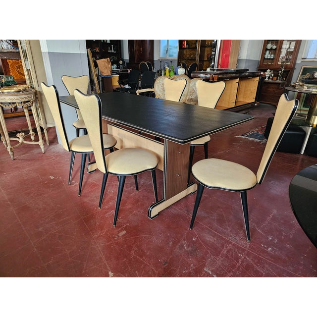 1950s Dining Table and Chairs by Umberto Mascagni, Italy, 1950s, Set of 7 For Sale - Image 5 of 12