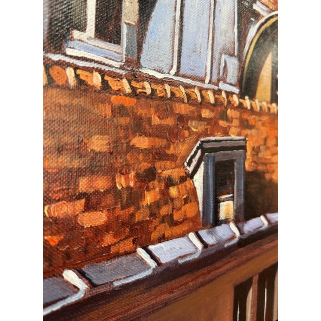 Black “Tuiles Et Zinc” by Philippe Vermeulen “Fifax” Original Oil on Canvas For Sale - Image 8 of 15