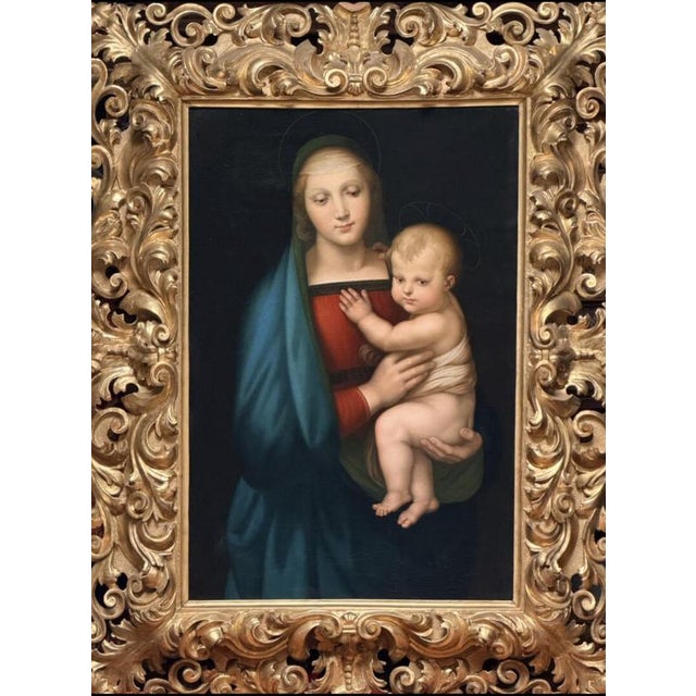 Italian School, late 18th century, after Raphael (Raffaello Sanzio): *The Grand Duke Madonna* Oil on canvas in a carved...