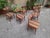 Chairs with Teak Frame and Padded Seat, 1960s, Set of 6, in Very Good conditions. Designed 1960 to 1969