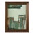 “Cabin Fern" Green Abstract Art in Antique Frame, Transitional Living Room Art by JTS For Sale