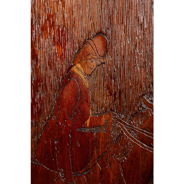 1900s Tramp Art Wooden Medicine Cabinet For Sale - Image 9 of 9