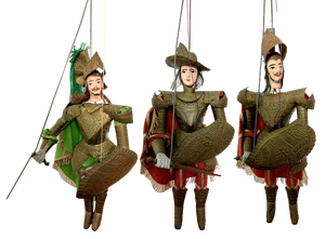 Sicilian Warriors Puppets, Italy, 1960s, Set of 3