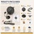 Aloadecor W12'' Modern Glam Smoke Crystal Globe Chandelier Contemporary Black Pendant Light For Sale In Houston - Image 6 of 9