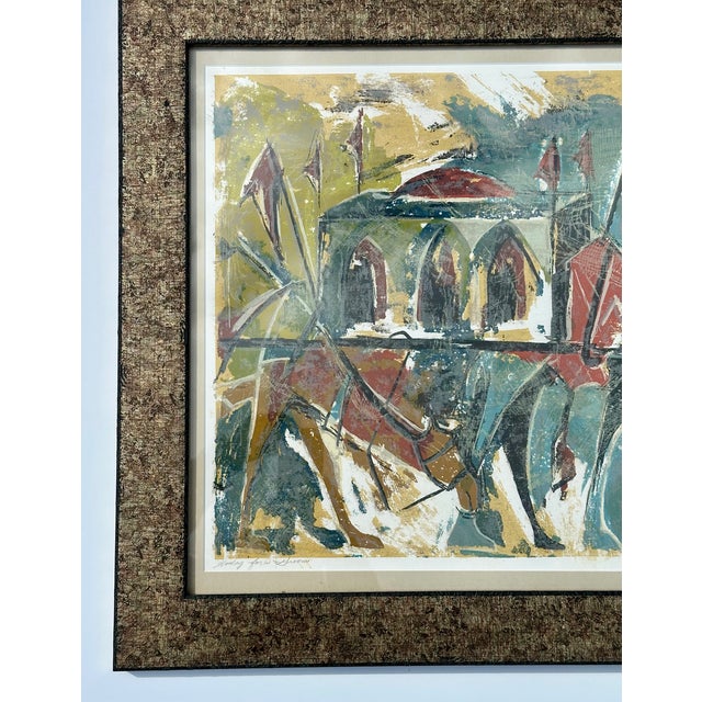 1970s 1970s Hodog for a Groom, Lithograph by J. Demerio, Framed For Sale - Image 5 of 6