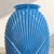 20th Century Art Deco Style Turquoise Ribbed Glass Vase, France For Sale - Image 6 of 9
