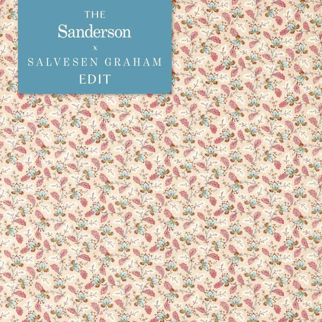 Sanderson Dallimore Fabric in Mulberry Multi - a Sample For Sale
