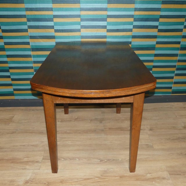 Wood Vintage Extendable Dark Dining Table, 1960s For Sale - Image 7 of 17