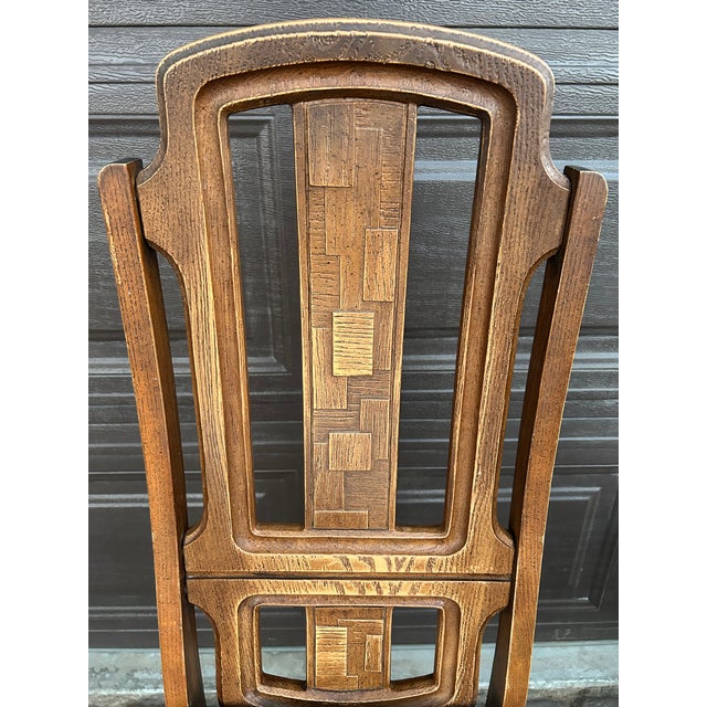 Broyhill Premier Mid 20th Century Brutalist Style Dining Chairs For Sale - Image 9 of 12