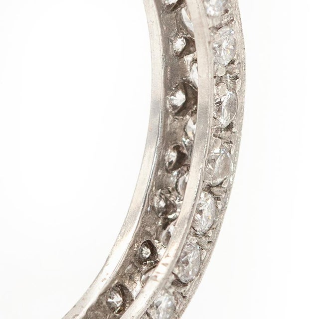 Platinum Diamond Eternity Band, Size 6 For Sale In New York - Image 6 of 11