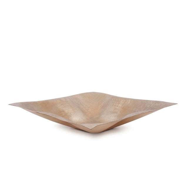 Modern The Etched Crossways Wavy Edged Bowl, Large For Sale - Image 3 of 11