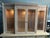 Coastal Late 19th Century Coastal Reeded Bamboo Buffet Cabinet Travertene Top and Display Hutch For Sale - Image 3 of 6