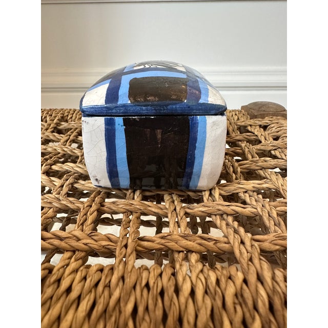Vintage Aldo Londi Bitossi Italian Mondrian Ceramic Box Featuring Stylized Horse Head For Sale - Image 10 of 18