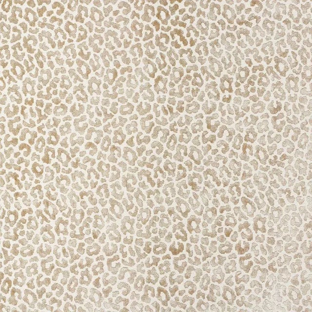 Sample - Schumacher X Timothy Corrigan Madeleine Velvet Fabric in Natural For Sale