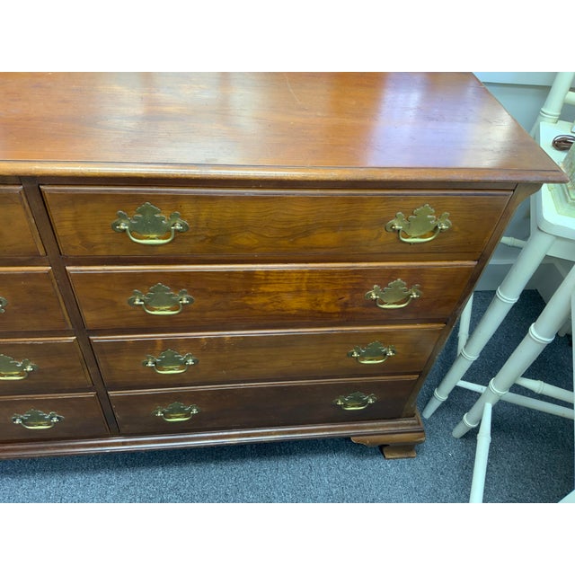 Traditional Late 20th Century Kindel Cherry Chest of Drawers For Sale - Image 3 of 9