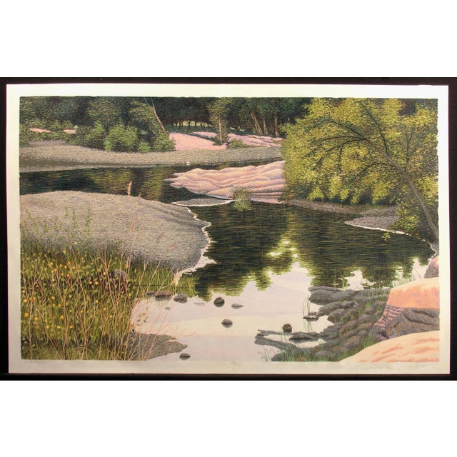 Gordon Mortensen "Oak Creek" Hand Signed #Ed Woodcut Art Print 1984 For Sale In Denver - Image 6 of 6