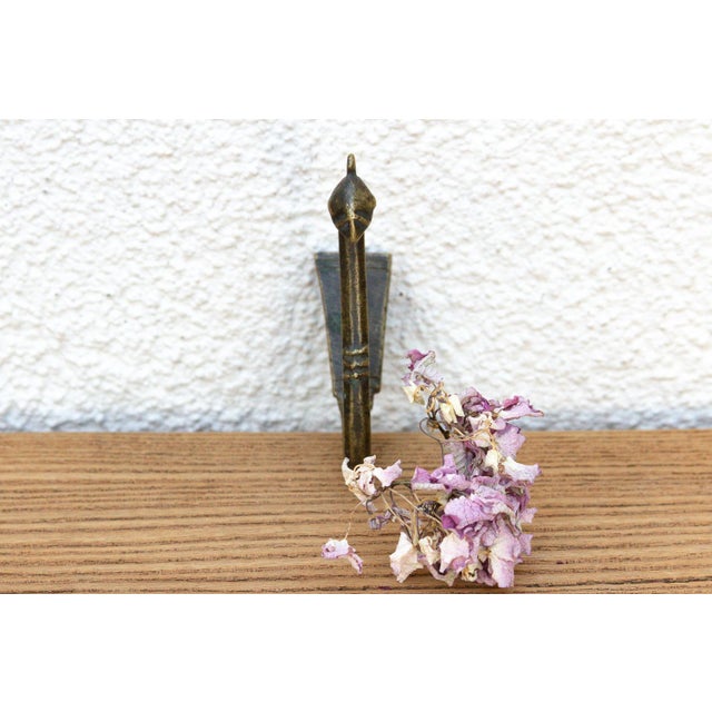 Slim Tribal Aged Brass Hook For Sale In Los Angeles - Image 6 of 6
