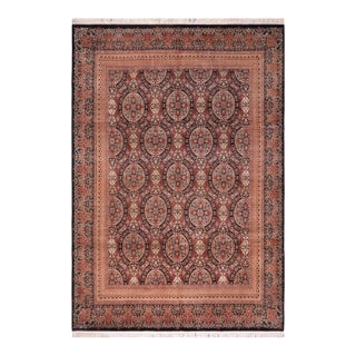 Beautiful 1990's Pak-Persian Black/Gold Wool Rug - 8'0'' X 10'0'' For Sale