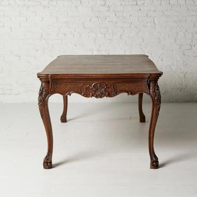 Traditional 20th Century Belgian Oak Dining Table For Sale - Image 3 of 6