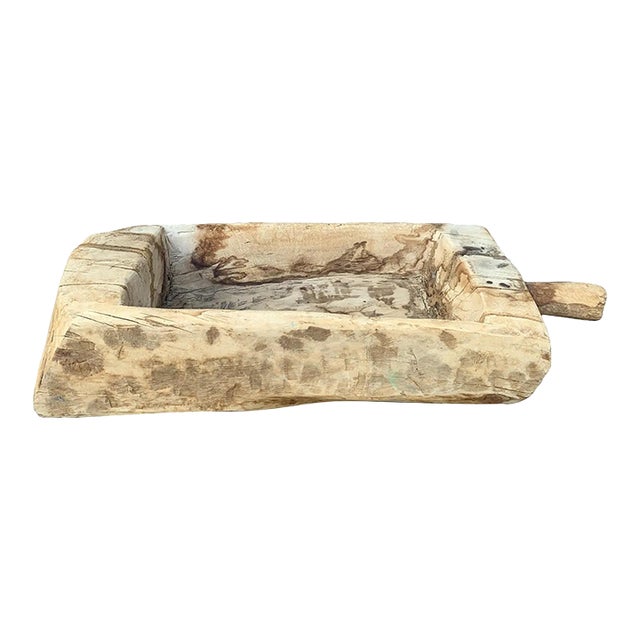 19th Century French Rustic Dough Trough With Timeworn Patina For Sale
