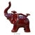 2010s Purple & Red Ceramic Elephant Figure For Sale - Image 5 of 5