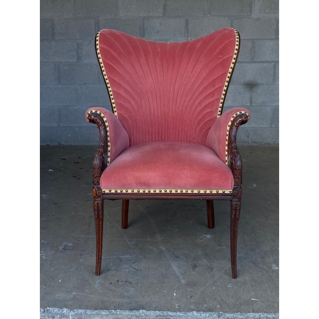 Vintage Pink Velvet High Back Chair | Chairish They're superbly comfortable and everyone who sits on them is charmed to keep on sitting.