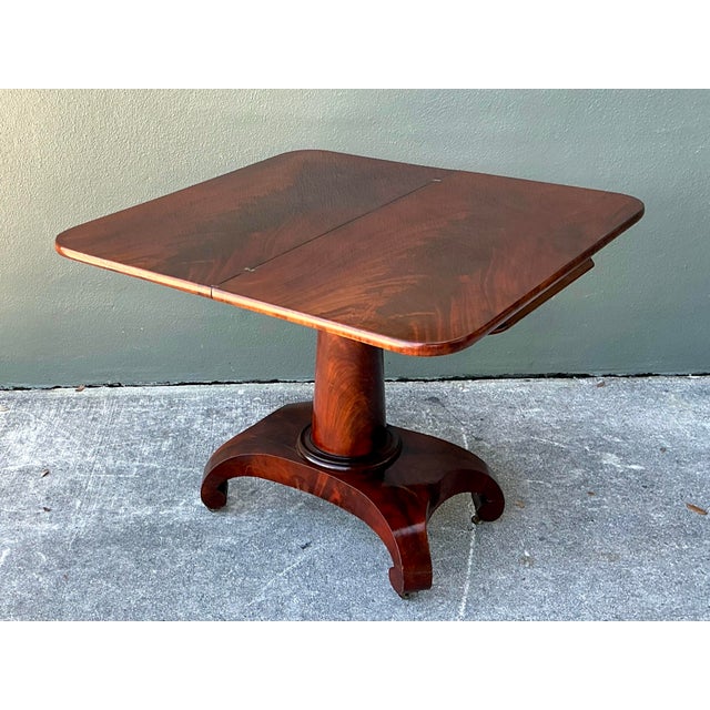 Vintage Flame Mahogany Convertible Game Table For Sale - Image 12 of 12