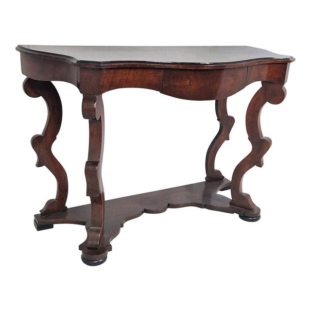 Louis Philippe Style Wooden Console Table For Sale - Image 4 of 12