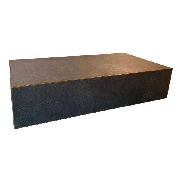Restoration Hardware Shagreen Plinth Coffee Table Chairish