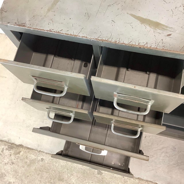 Vintage Industrial Modern Filing Cabinet For Sale - Image 10 of 12