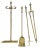 Very nice heavy Antique Brass Fireplace Tool Set - 4 Pieces. Well made. No makers mark. Normal signs of use.