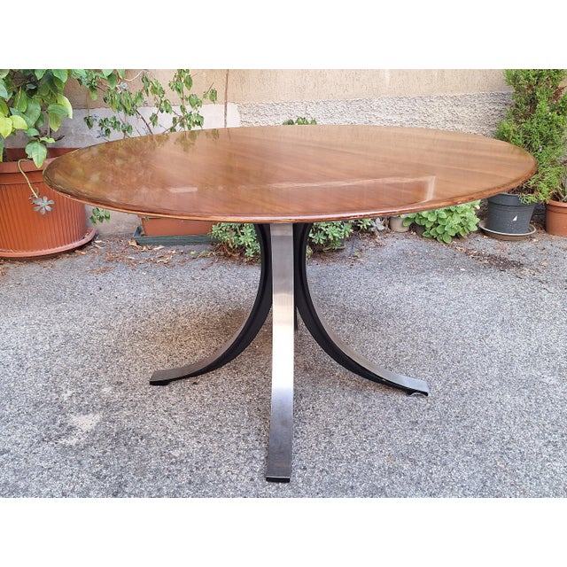 Model T69 Dining Table in Brass-Plated Iron by Eugenio Gerli and Osvaldo Borsani for Tecno, 1970s For Sale - Image 6 of 6